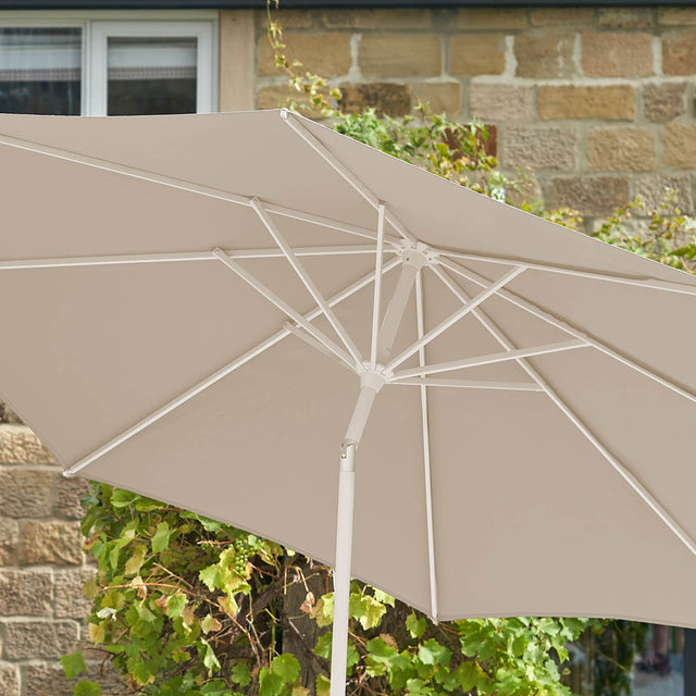 Platinum Riva Champagne and Sandstone 3m Round Parasol
