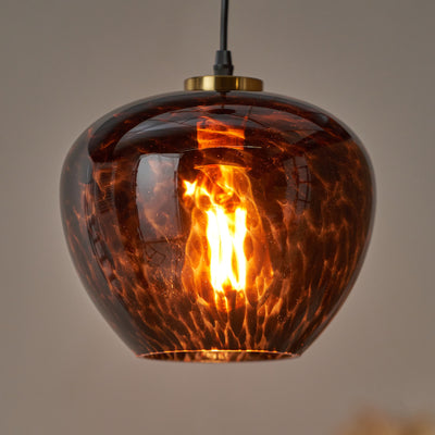 Levi Tortoiseshell Glass Pendant