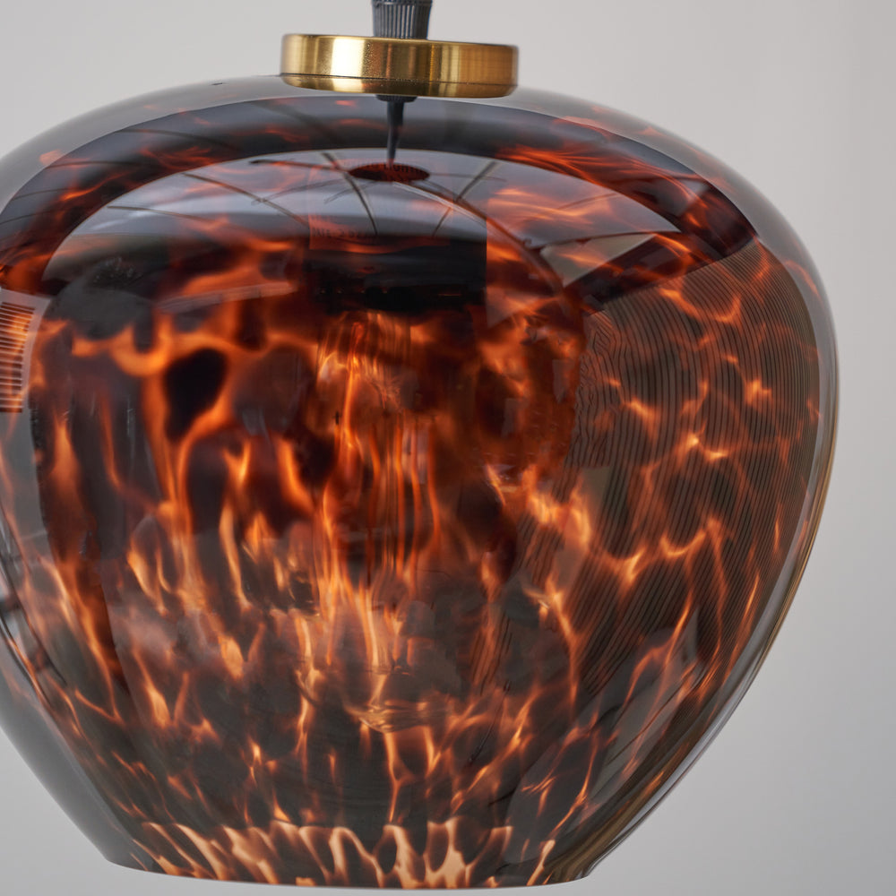 Levi Tortoiseshell Glass Pendant
