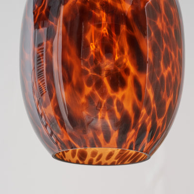 Levi Tortoiseshell Egg Glass Pendant