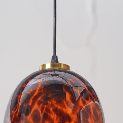 Levi Tortoiseshell Egg Glass Pendant