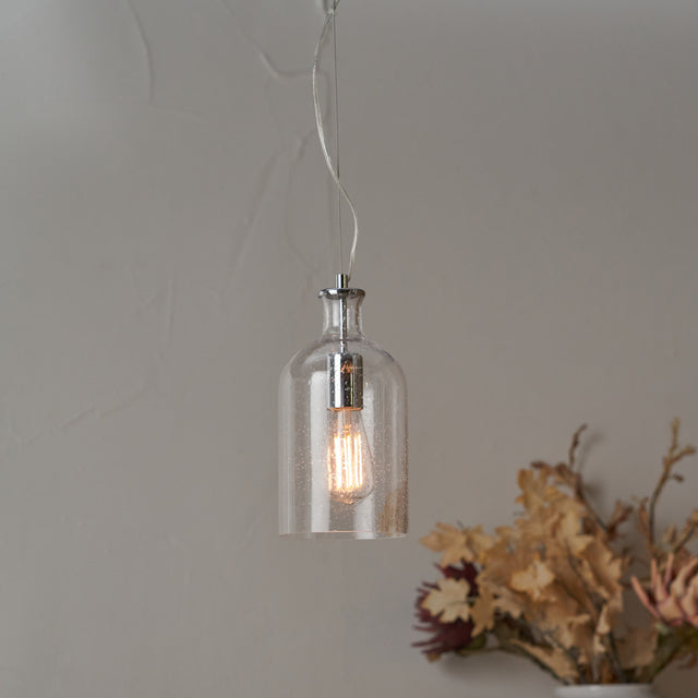 Theo Clear Glass Bubble Pendant
