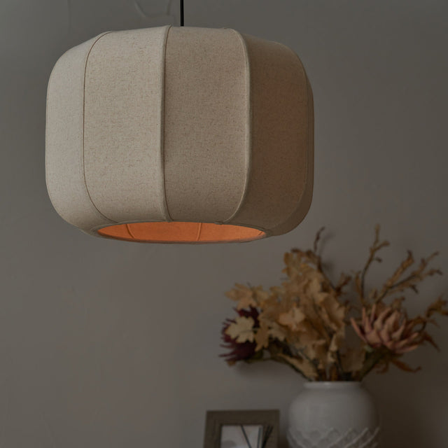 Otis Natural Linen Structured Pendant