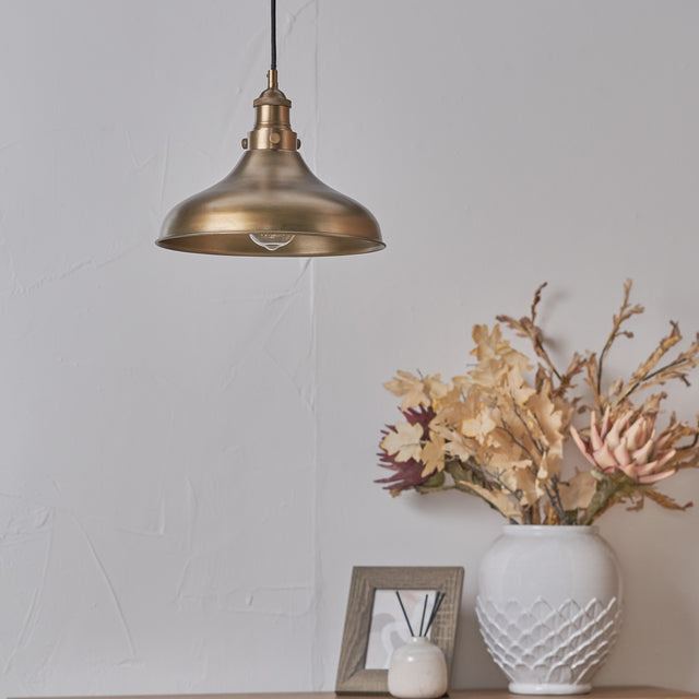 Lennon Antique Brass Café Metal Pendant