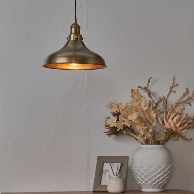 Lennon Antique Brass Café Metal Pendant