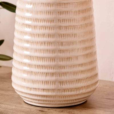 Kia Warm White Scratch Effect Ceramic Table Lamp