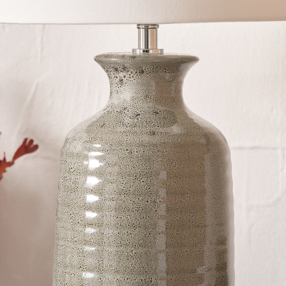 Kaisa Smokey Green Reactive Glaze Table Lamp