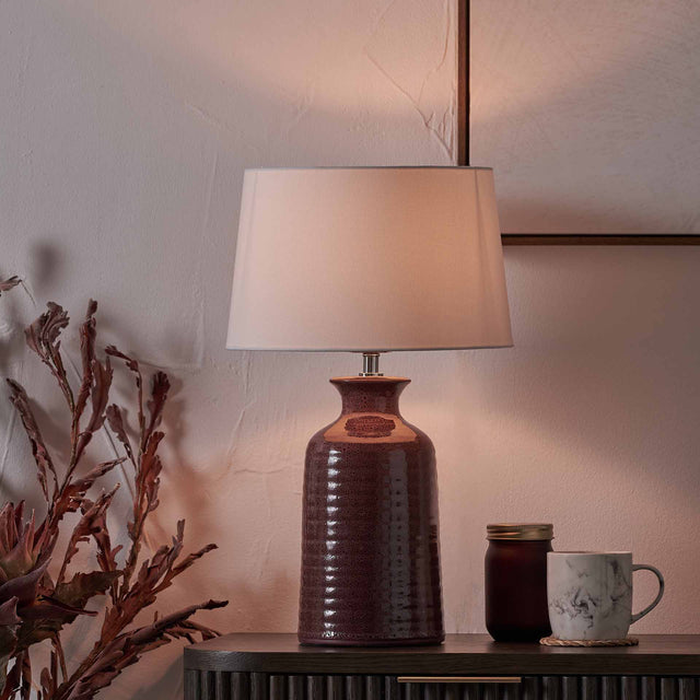 Kaisa Mulberry Reactive Glaze Table Lamp