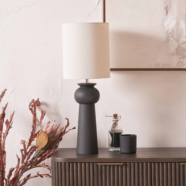 Ellery Black Contemporary Ceramic Table Lamp