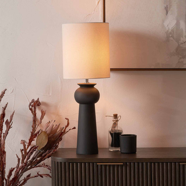 Ellery Black Contemporary Ceramic Table Lamp