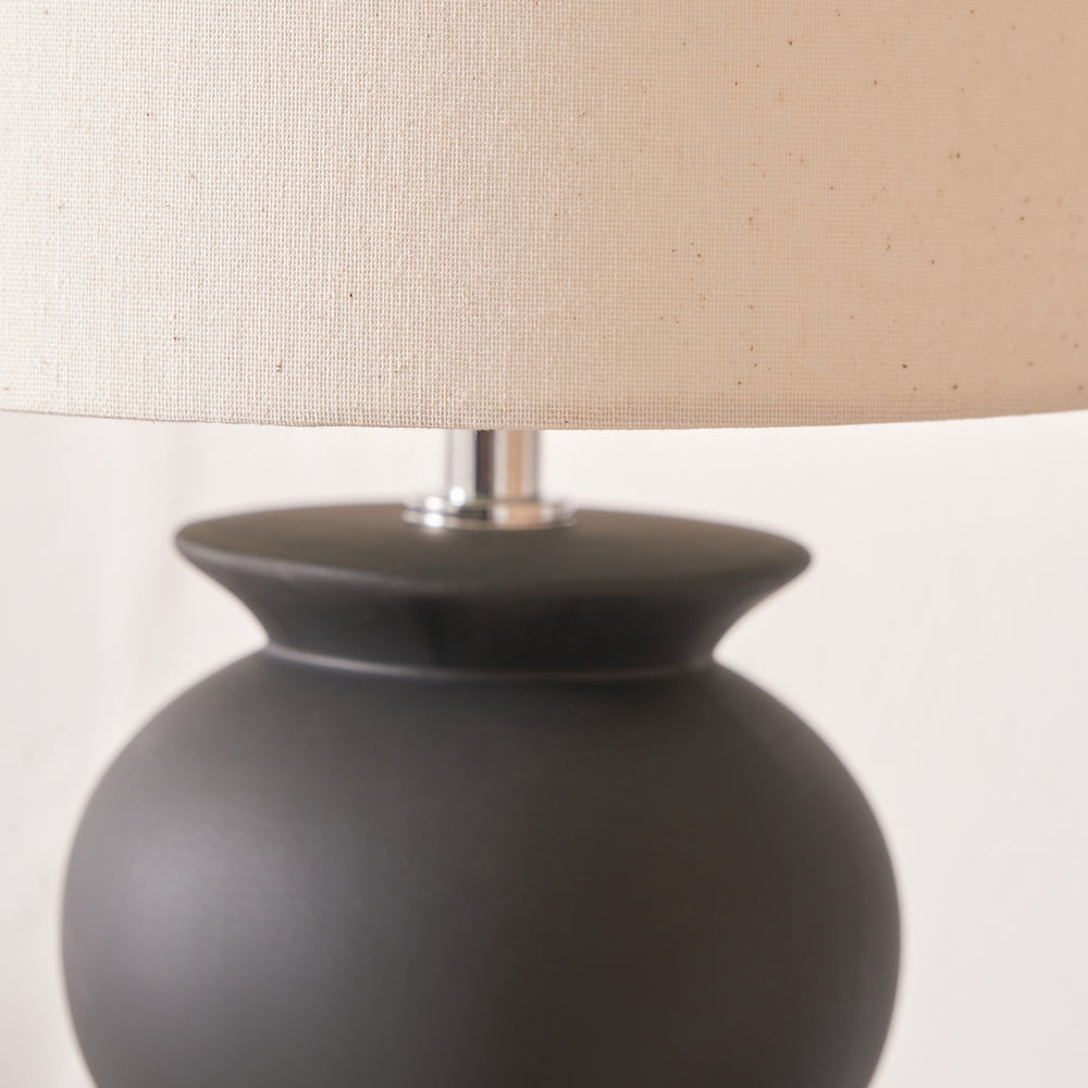 Ellery Black Contemporary Ceramic Table Lamp