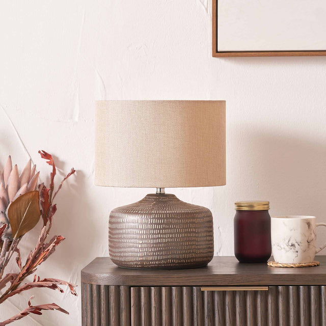 Kehlani Brown Ceramic Table Lamp