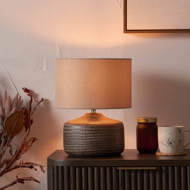 Kehlani Brown Ceramic Table Lamp