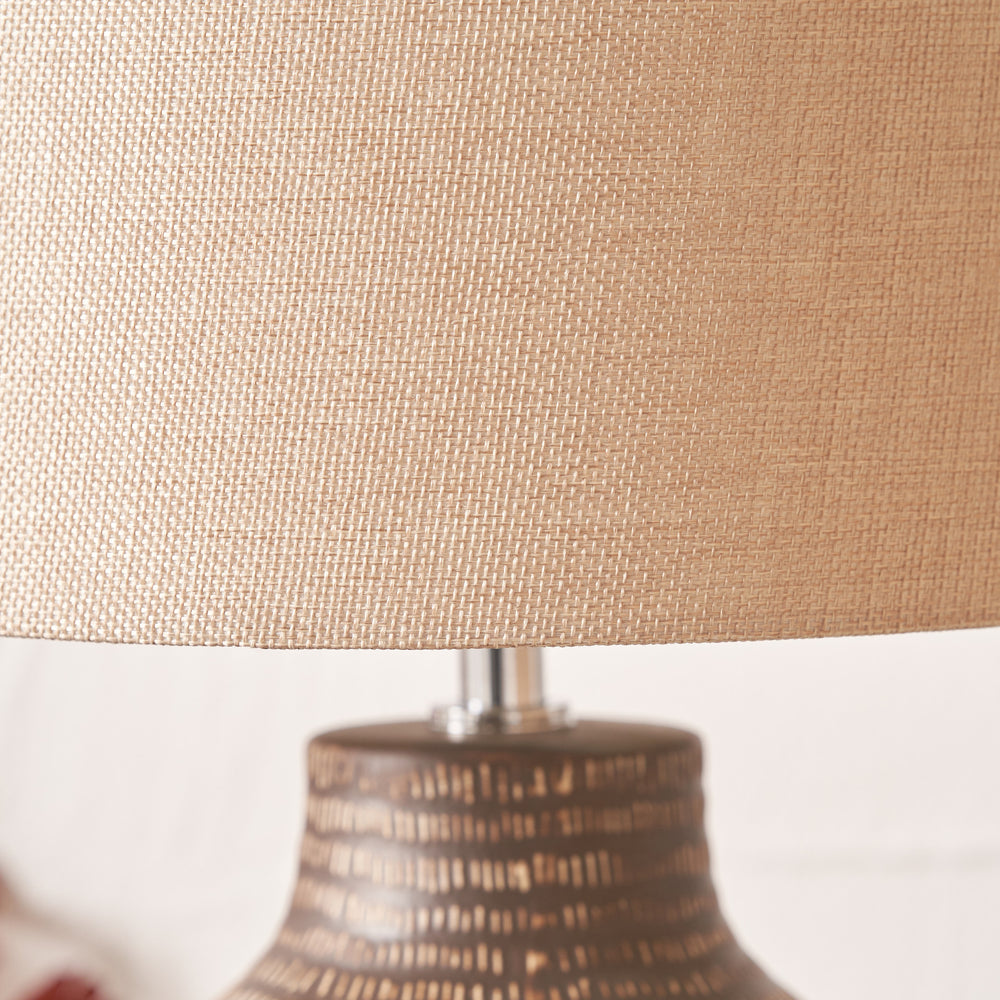 Kehlani Brown Ceramic Tall Table Lamp