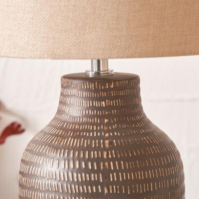 Kehlani Brown Ceramic Tall Table Lamp