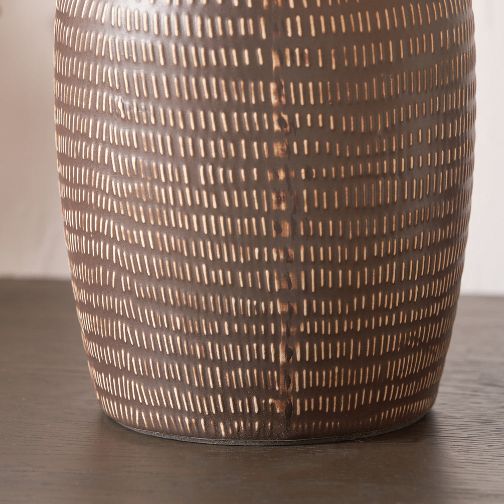 Kehlani Brown Ceramic Tall Table Lamp