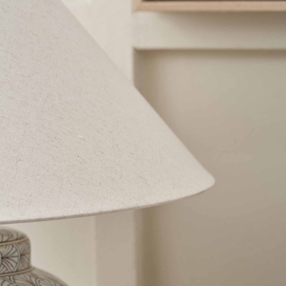 Cressida White Art Deco Fan Ceramic Table Lamp Base