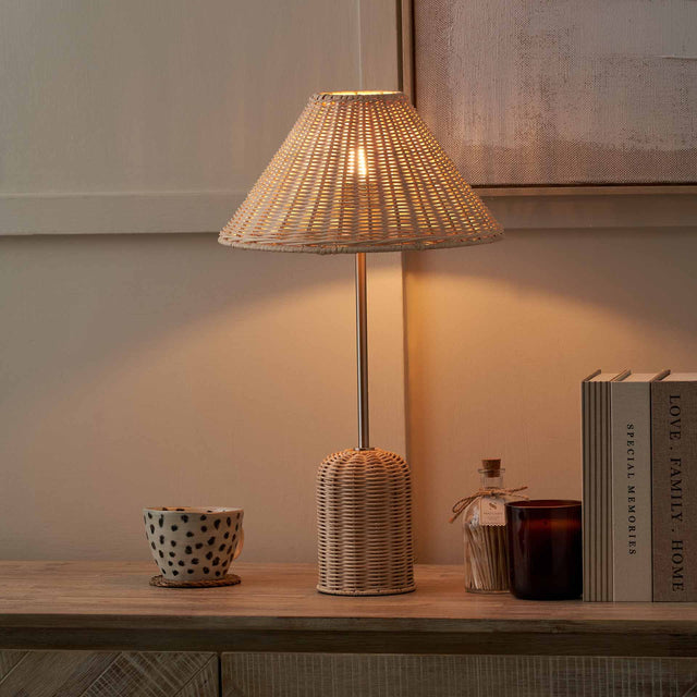 Halia Rattan Base and Shade Table Lamp