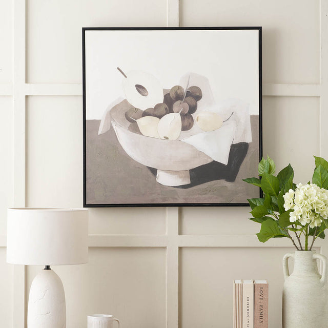 Delphine Fruit Design Canvas with Black Frame