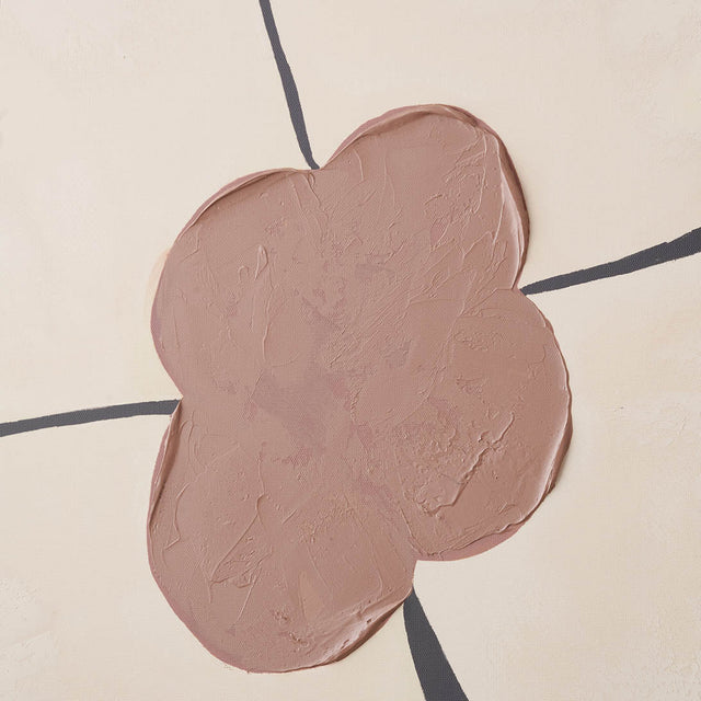 Azaria Brown and Natural Large Flower Design Canvas with Black Frame