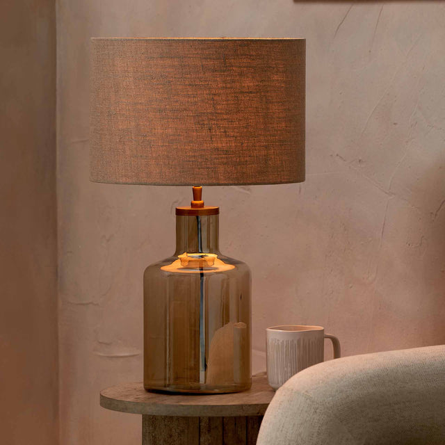 Lorna Smoke Lustre Glass Table Lamp Base