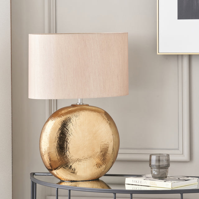Beta Bronze Textured Ceramic Table Lamp