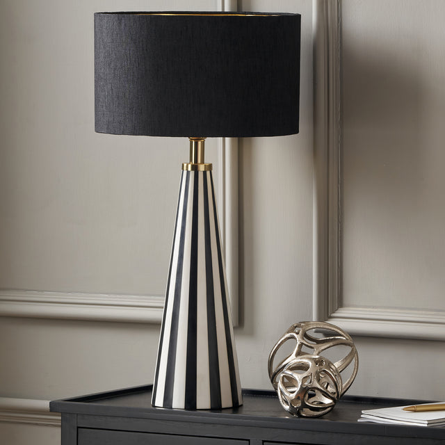 Grantley Black and White Conical Table Lamp Base