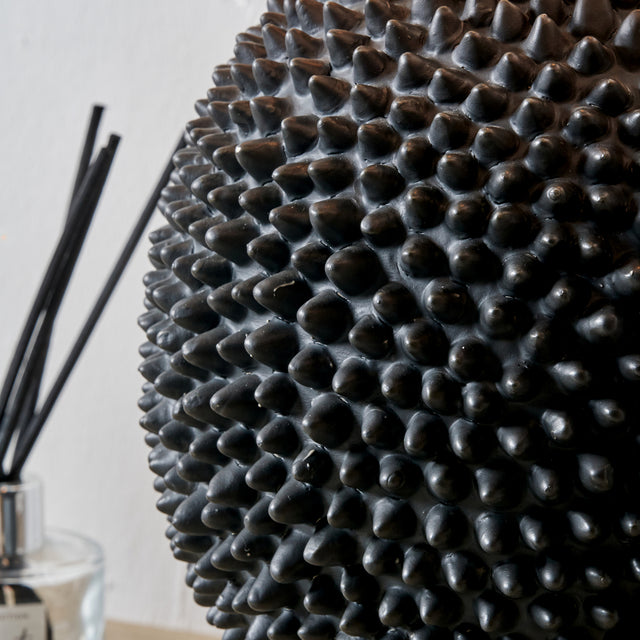 Urchin Black Ceramic Spike Table Lamp Base