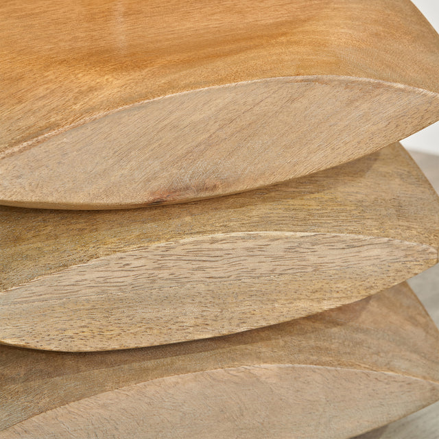 Elke Natural Mango Wood 3 Pebble Table Lamp