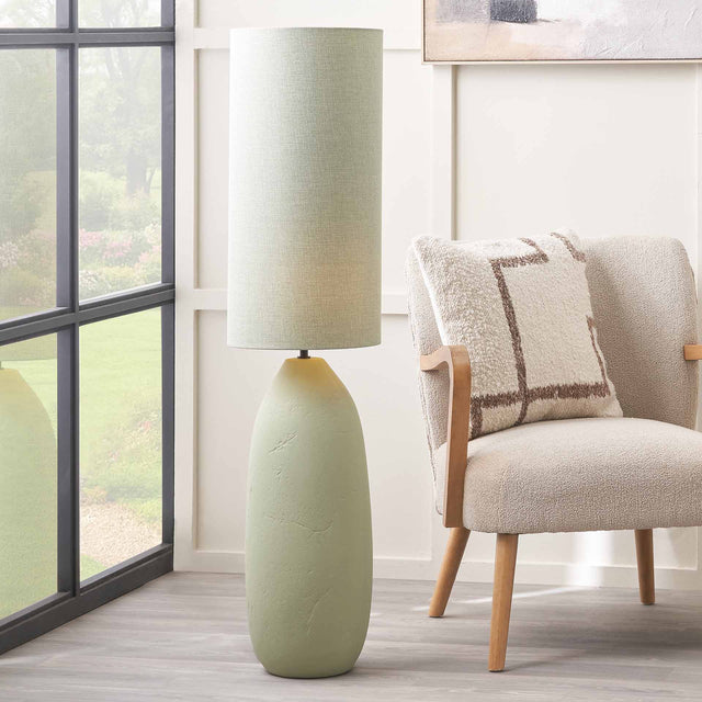 Avery Sage Vintage Textured Ceramic Floor Lamp