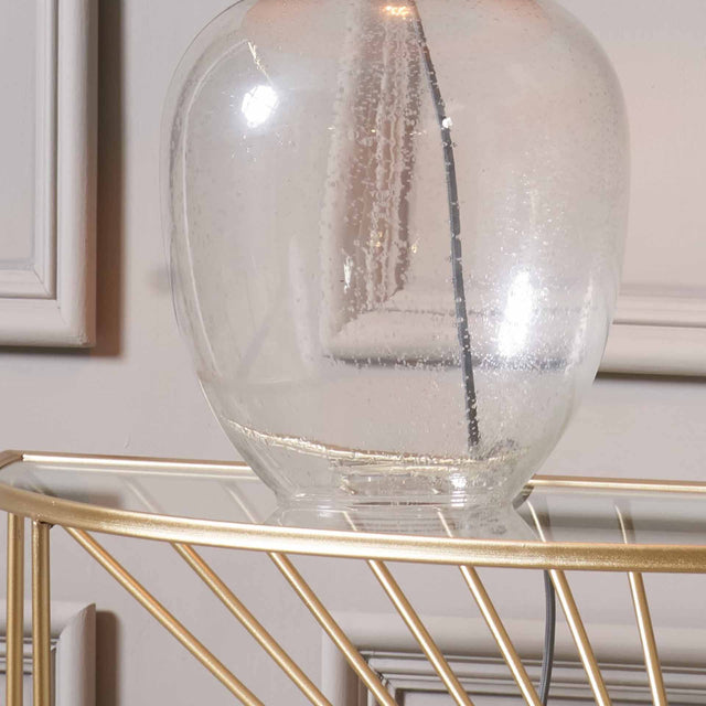 Bute Clear Bubble Glass Table Lamp Base