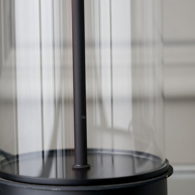 Morris Glass and Black Table Lamp Base