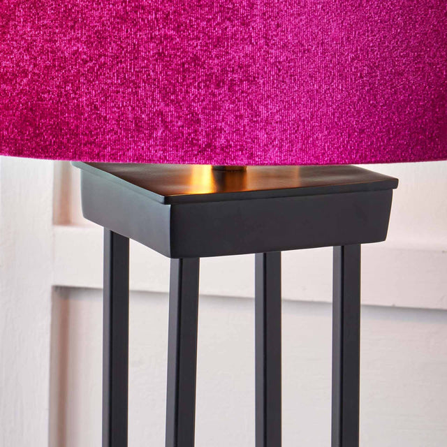 Tucson Matt Black Column Floor Lamp Base