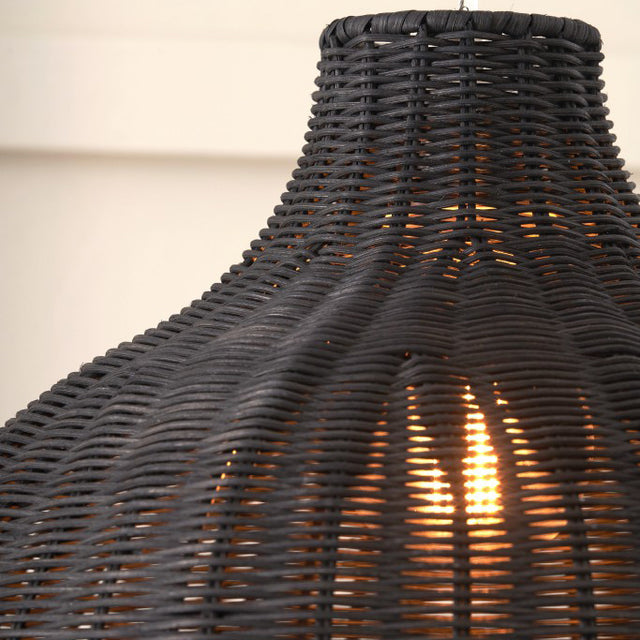 Liliana Black Rattan Pendant