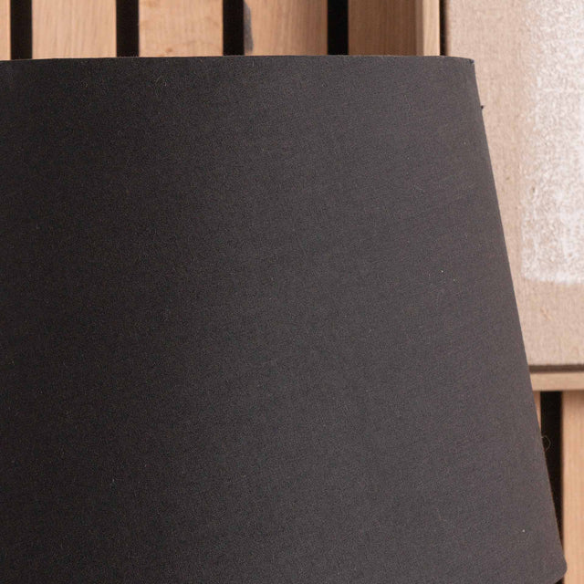 Goodwood Black Tapered Poly Cotton Lampshade