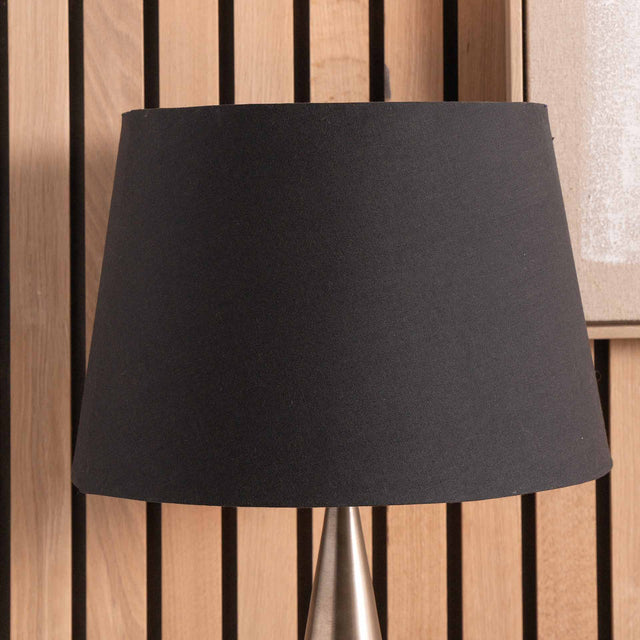 Goodwood Black Tapered Poly Cotton Lampshade