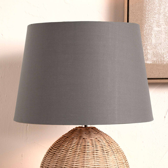Goodwood Steel Grey Tapered Poly Cotton Lampshade