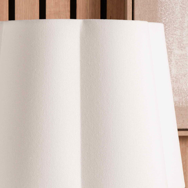 Blossom White Handloom Scalloped Tapered Lampshade