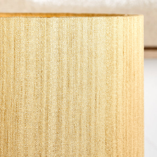 Sacha Gold Slubbed Faux Silk Cylinder Lampshade