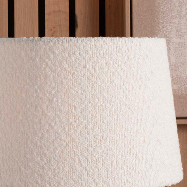 Eleonore White Boucle Tapered Lampshade