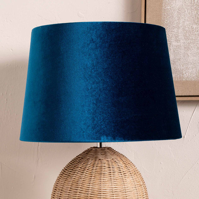Dufrene Sapphire Velvet Tapered Lampshade