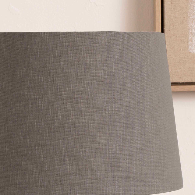 Basilan Steel Grey Lined Linen Tapered Lampshade