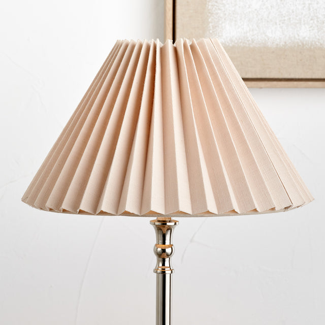 Clarissa Natural Linen Hard Pleat Tapered Shade