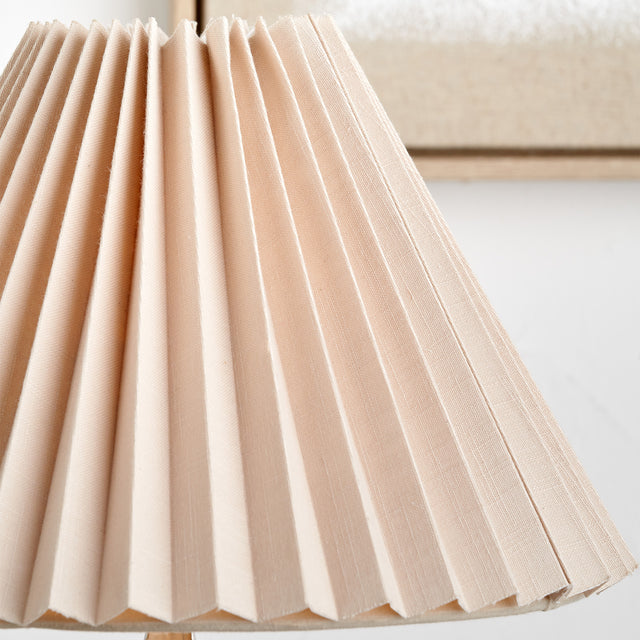 Clarissa Natural Linen Hard Pleat Tapered Shade