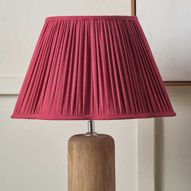 Maressa Mulberry Mushroom Pleat Scalloped Tapered Lampshade