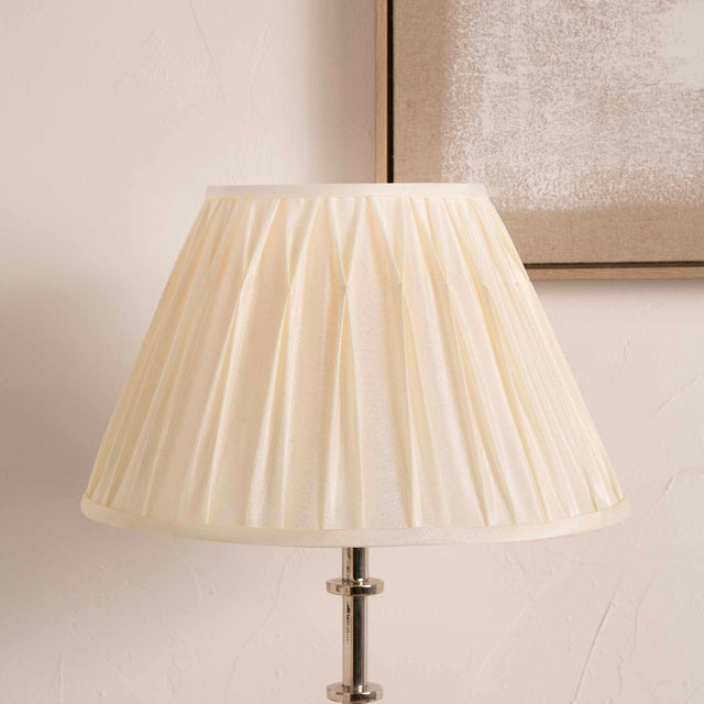Vivian Cream Pinch Pleat Tapered Lampshade