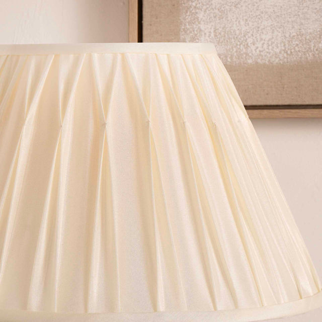 Vivian Cream Pinch Pleat Tapered Lampshade