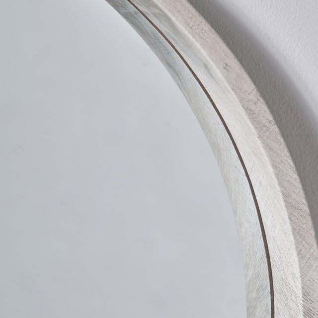 Colton Grey Slim Round Wall Mirror