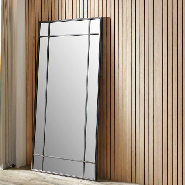 Antique Bronze Metal Rectangular Floor Mirror