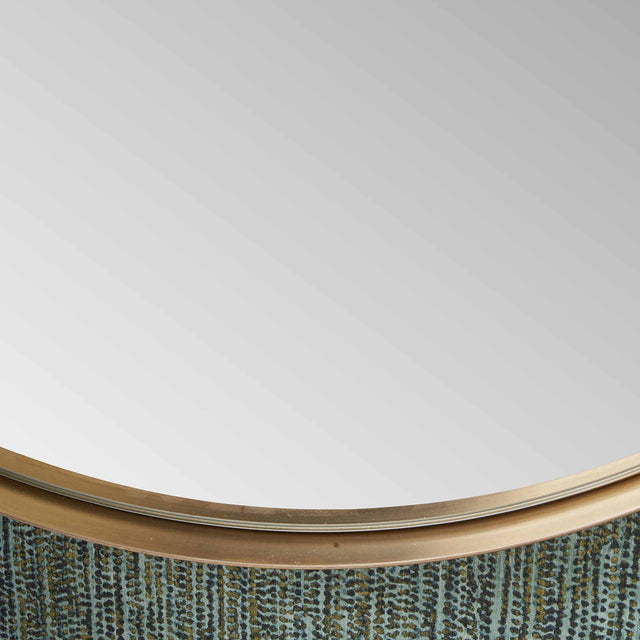 Koa Gold Slim Frame Round Wall Mirror Medium